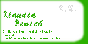 klaudia menich business card